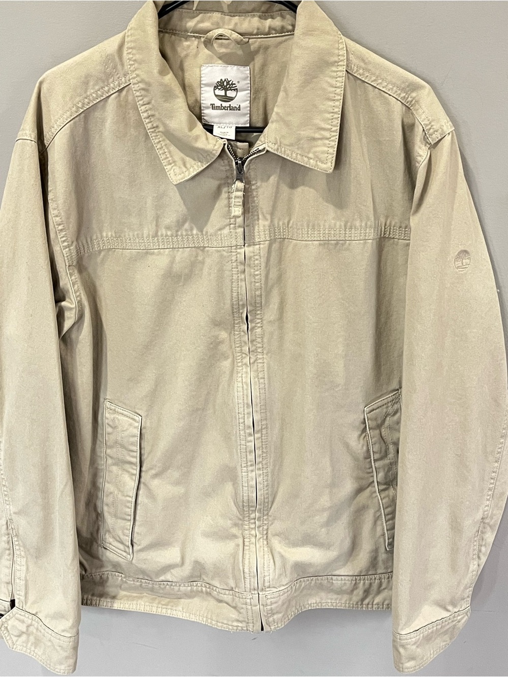 Timberland Light Tan Lightweight Zip Shirt Jacket